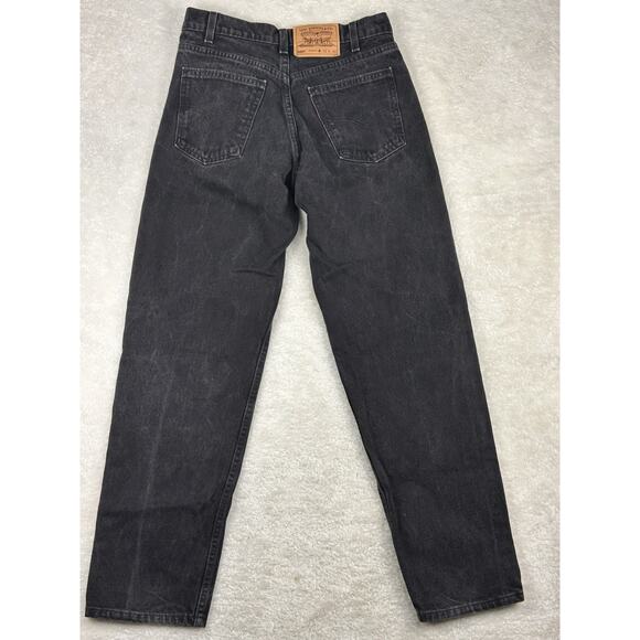 Levi's 550 Jeans Mens 31x30 Black Orange Tab Vintage 90s Made in USA Relaxed Fit - Picture 2 of 8